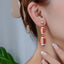 Simple Style Acrylic Rugby Drop Earrings