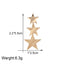 Simple Square Star Metal Stripe Women's Drop Earrings