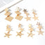 Simple Square Star Metal Stripe Women's Drop Earrings