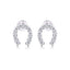 1 Pair U Shape Sterling Silver Moissanite Stud Earrings