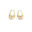 1 Pair Geometric U Shape Copper Crystal Drop Earrings in Gold