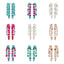 1 Pair Elegant Zircon Water Drop and Colorful Gemstone Tassel Earrings