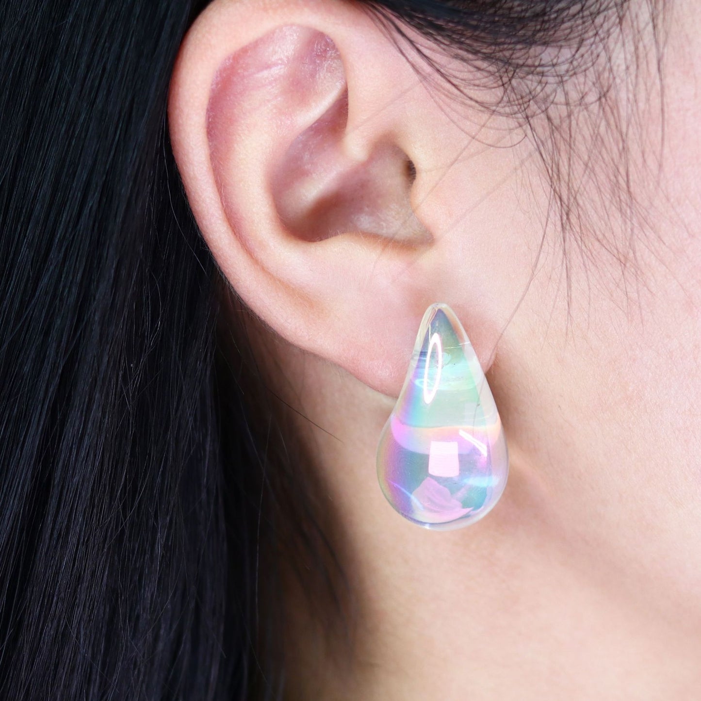 1 Pair Minimalist Water Droplet Acrylic Earrings