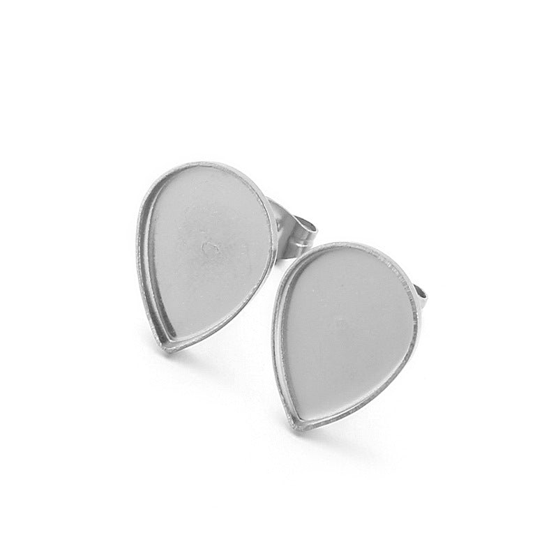 "Stainless Steel Water Drop Earrings - Plated Titanium Steel Jewelry for Women"