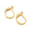 1 Pair Stainless Steel 18K Gold Plated Open Hoop Earrings - Fashionable Minimalist Design