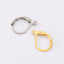 1 Pair Stainless Steel 18K Gold Plated Open Hoop Earrings - Fashionable Minimalist Design