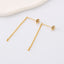 1 Pair 18K Gold Plated Stainless Steel Tassel Earrings