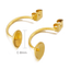 1 Pair 18K Gold Plated Stainless Steel Hoop Earrings