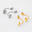 1 Pair 18K Gold Plated Stainless Steel Hoop Earrings