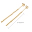 1 Pair 18K Gold Plated Stainless Steel Tassel Earrings