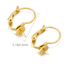 1 Pair Stainless Steel Gold Plated Pearl Hook Earrings for Women