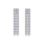 Sterling Silver Moissanite Geometric Hoop Earrings with GRA Certificate