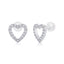 Sterling Silver 925 Moissanite Hoop Earrings White Gold Plated