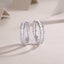 1 Pair Sterling Silver White Gold Plated Moissanite Hoop Earrings