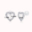 Sterling Silver 925 Moissanite Hoop Earrings White Gold Plated