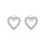 Sterling Silver 925 Moissanite Hoop Earrings White Gold Plated