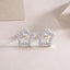 1 Pair Sterling Silver White Gold Plated Moissanite Hoop Earrings