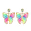 1 Pair Bohemian Raffia Woven Butterfly Drop Earrings