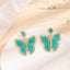 1 Pair Bohemian Raffia Woven Butterfly Drop Earrings