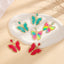 1 Pair Bohemian Raffia Woven Butterfly Drop Earrings