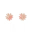 Sweet Flower Crystal Alloy Women's Earrings - S925 Silver Studs