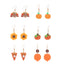 1 Pair Sweet Flower Polymer Clay Autumn Drop Earrings