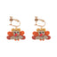 1 Pair Sweet Flower Polymer Clay Autumn Drop Earrings