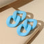 1 Pair Geometric Color Block Acrylic Drop Earrings