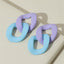 1 Pair Geometric Color Block Acrylic Drop Earrings