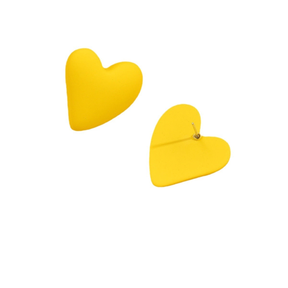 1 Pair Heart Shape Acrylic Stud Earrings - Valentine's Day Collection