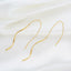 1 Pair Elegant 18K Gold Plated Stainless Steel Wave Tassel Earrings