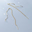 1 Pair Elegant 18K Gold Plated Stainless Steel Wave Tassel Earrings
