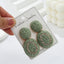 1 Pair Handmade Raffia Color Block Drop Earrings for Vacation