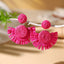 Bohemian Geometric Rattan Fan-Shaped Drop Earrings