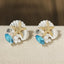 Marine Style Starfish Stud Earrings with Shell Pearls and Gemstones