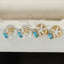 Marine Style Starfish Stud Earrings with Shell Pearls and Gemstones