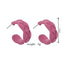 1 Pair Minimalist Roman C Shape Alloy Hoop Earrings 2024 Trend