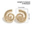 Vintage Spiral Copper Alloy Geometric Conch Earrings
