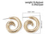 Vintage Spiral Copper Alloy Geometric Conch Earrings