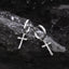 Vintage Punk Cross Stainless Steel Dangle Earrings for Men
