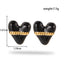 18K Gold Plated Stainless Steel Heart Round Design Earrings