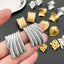 Vintage Heart & Geometric Flower Titanium Steel Earrings