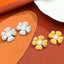 Vintage Heart & Geometric Flower Titanium Steel Earrings