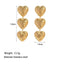 Vintage Heart Shape 18K Gold Plated Stainless Steel Drop Earrings