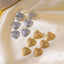 Vintage Heart Shape 18K Gold Plated Stainless Steel Drop Earrings