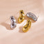 Y2K Geometric 14K Gold Plated Stainless Steel Pea Ear Studs