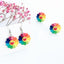 Cartoon Flower Resin Women's Ear Clips and Studs with Colorful Sunflower Design