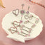 1 Piece Heart Shaped Zirconia Belly Rings Stainless Steel Inlay Rhinestones Pink Fashion Piercing Jewelry