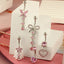 Heart Shape Zircon Inlay Stainless Steel Belly Ring Set