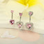 1 Piece 1 Set Belly Rings Simple Style Heart Shape 316 Stainless Steel  Inlay Zircon Belly Rings